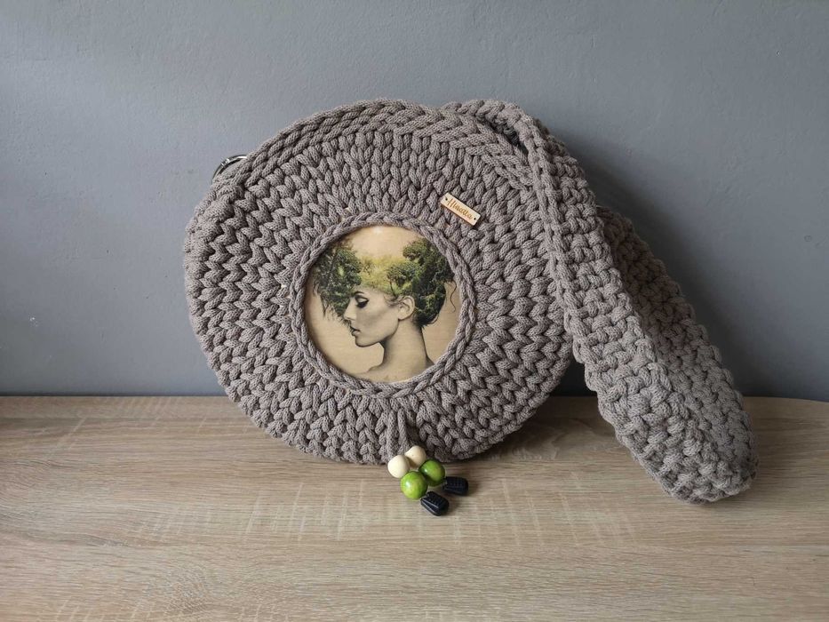 Torebka sznurkowa, pleciona – styl BOHO – drzewo życia