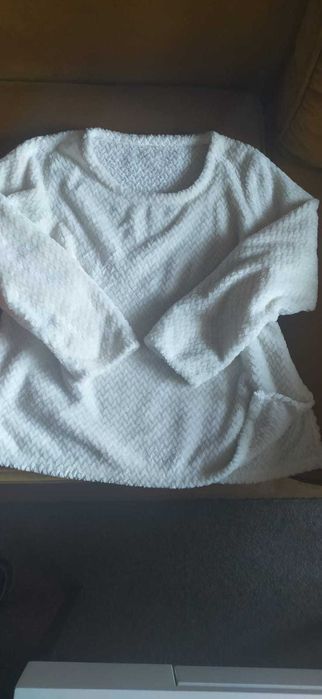 bluzka a'la bluza grubsza welur ecru 46