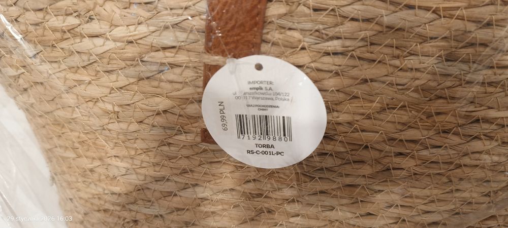 Torba słomkowa duża nowa