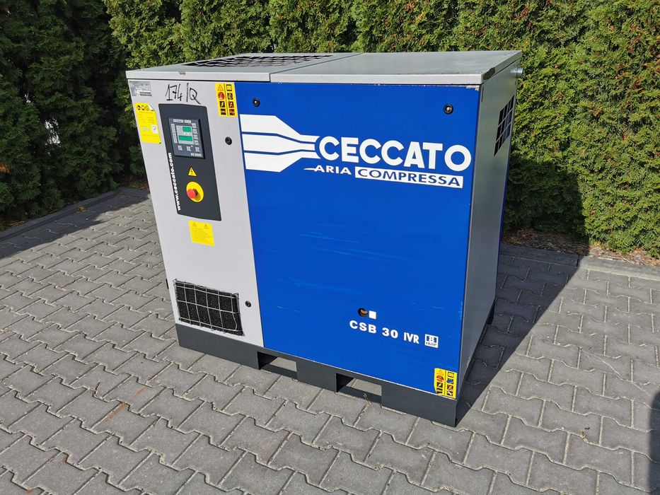 22kw +FALOWNIK 3500L/min Sprężarka śrubowa CECCATO CSB 30/8 IVR kompresor śrubowy 10BAR