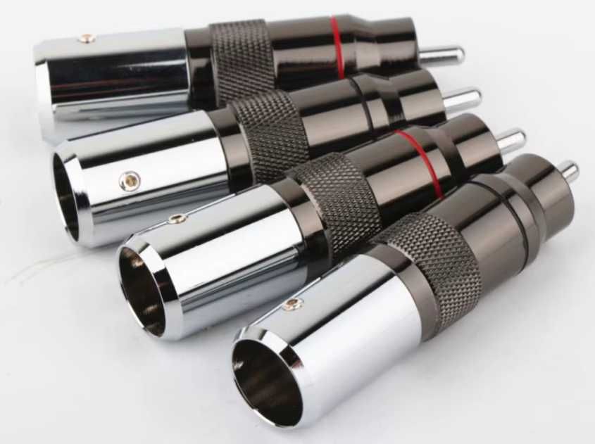 Rodowane wtyki Rca cinch , zakręcane , hi-fi, hi-end