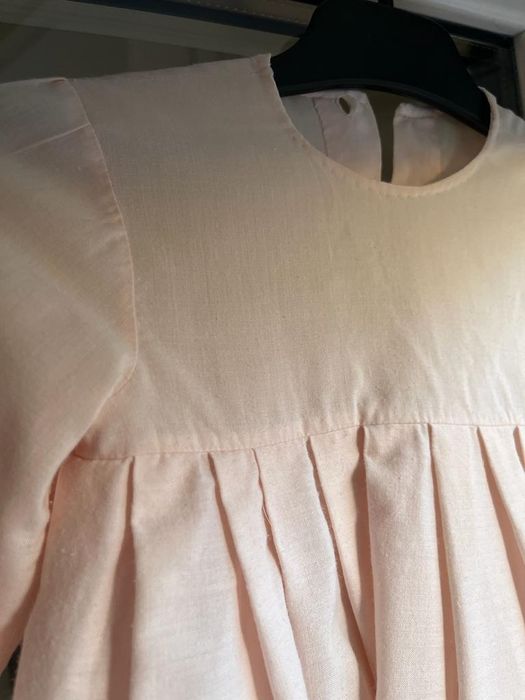 Vestido menina bebê, rosa.