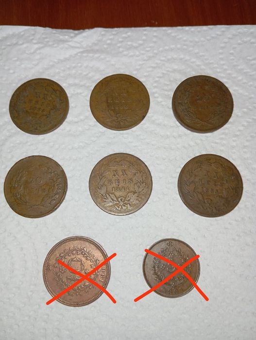 Moedas "Reis" - Reis de Portugal