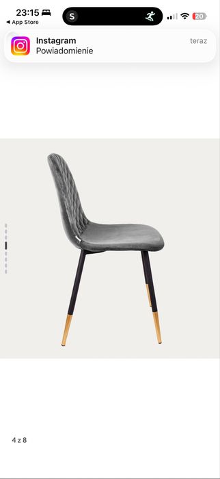 Sprzedam 3 krzesla plus 1 szare welurowe nowoczesne