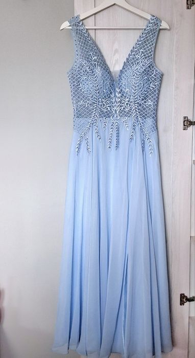 Sukienka Queen Maxi Błękitna rozm. 38