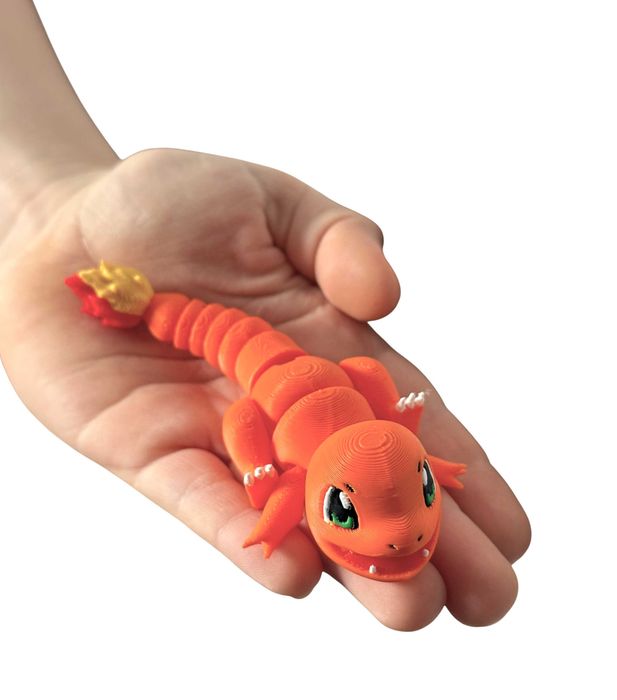 Charmander 3D – uroczy Pokémon | ruchoma figurka | ognisty wojownik