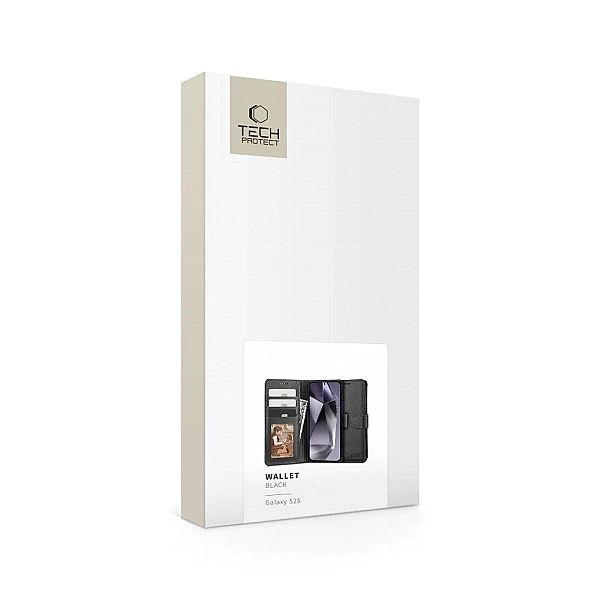 Etui Tech-Protect Wallet na Samsung Galaxy S25 - czarne