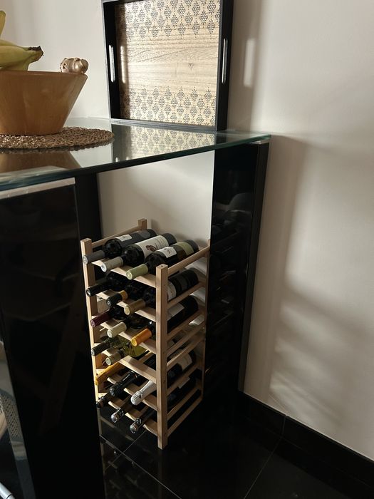 Mesa alta de vidro 1mx0,80m