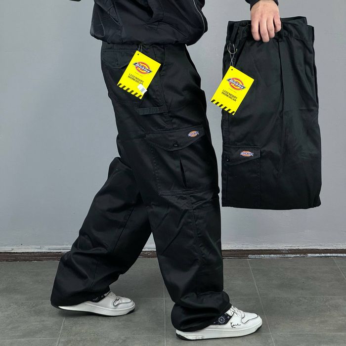 Dickies Baggy Cargo брюки дикес карго штани штаны широкие классические прямые джинсы джинси рабочие спецодежда скейт одяг бегги великий розмір черные