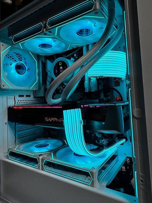 Білий ігровий компʼютер||Ryzen 5 5500||RX5700XT||ОЗУ 16gb||m2 512gb