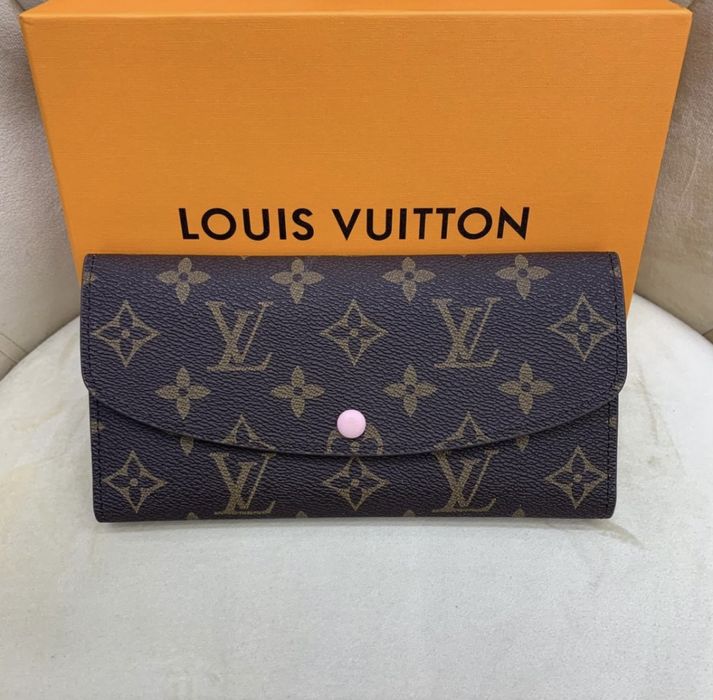Portfel damski Louis Vuitton Emilie Monogram rózowy fuksja brązowy