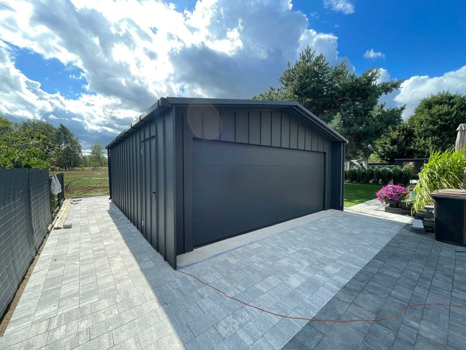 Garaż PREMIUM z blachy na rąbek, nowoczesny 6x5,8 - Widok 3