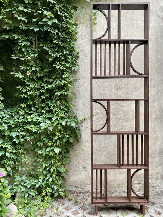 Regał ozdobny ścianka drewniana dąb