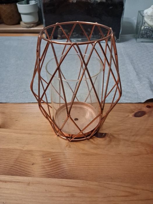 Metalowy świecznik / lampka