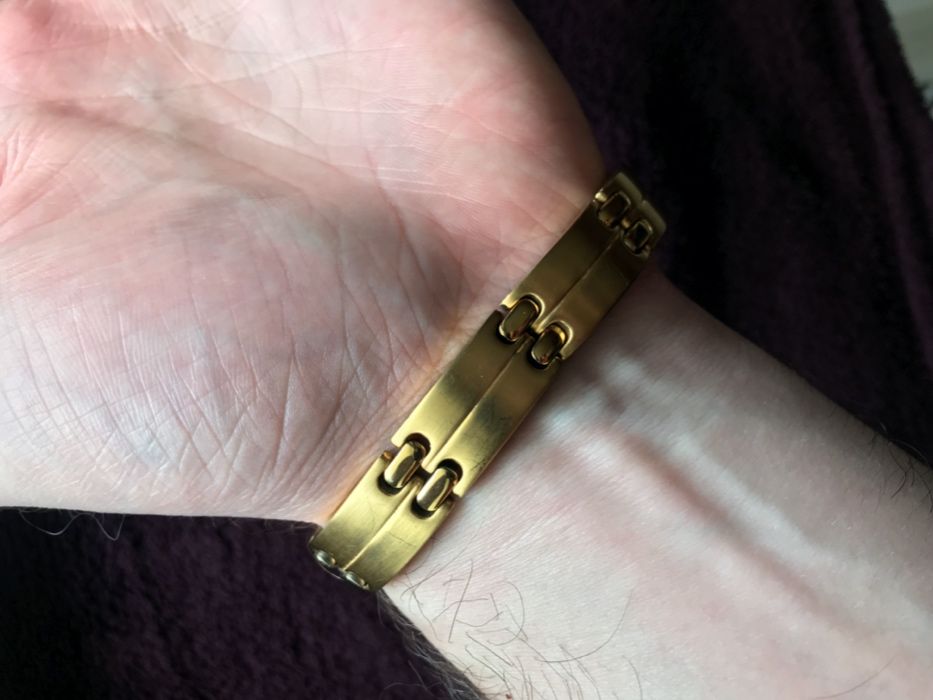 #2 Bransoletka magnetyczna męska/unisex, kol. Rose gold, zdrowie