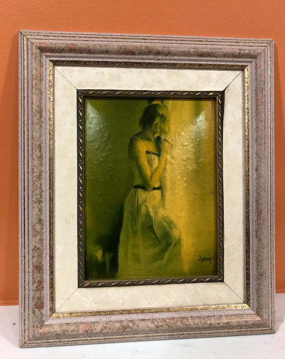 Quadro menina antigo