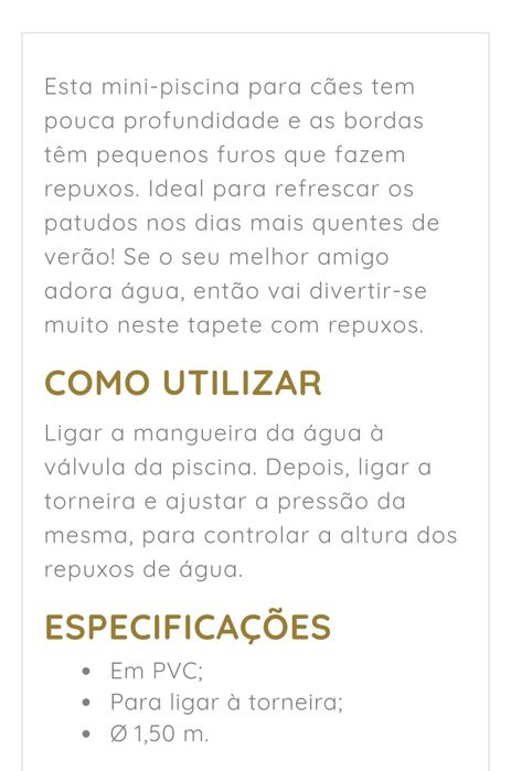 Piscina para cães splash (Novas)