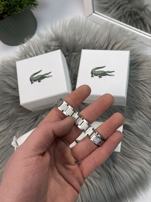Срібний браслет лакоста | Lacoste