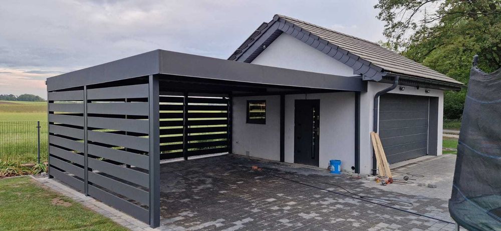 Wiata samochodowa, garażowa, dwustanowiskowa, carport, wiata