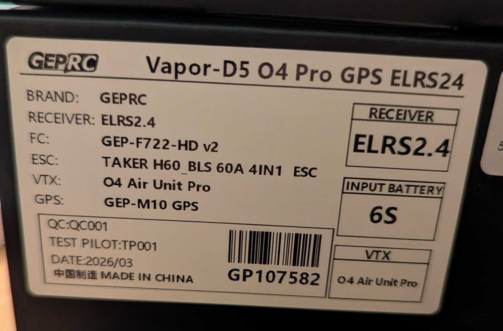 Dron FPV GEPRC Vapor D5