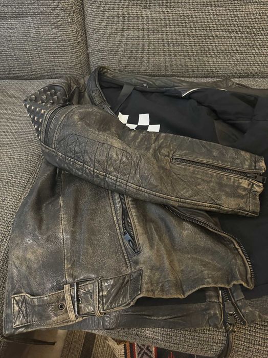 Байкерская кожаная куртка/косуха