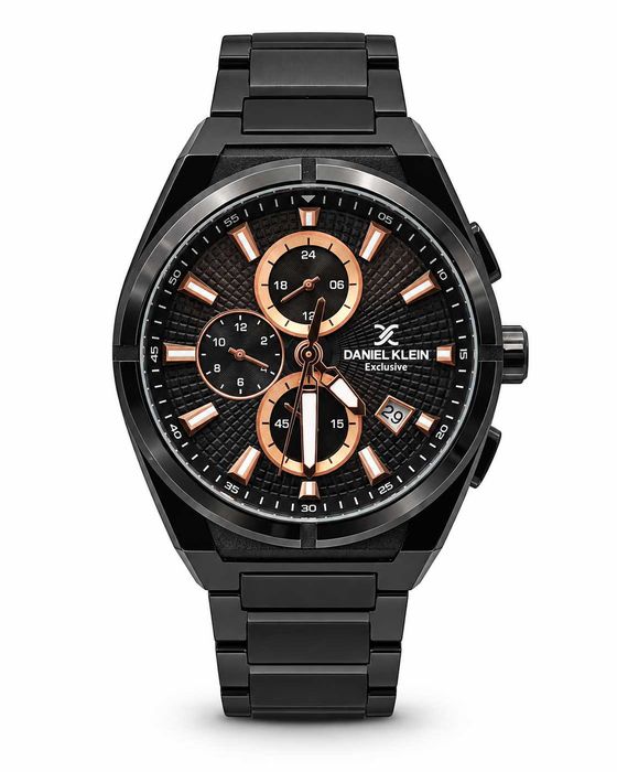 Zegarek Męski Daniel Klein Exclusive DK.1.13750-5 Czarny Paragon
