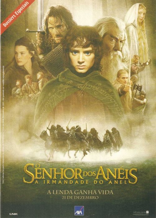 senhor dos aneis em três dossiers de conteúdos da trilogia