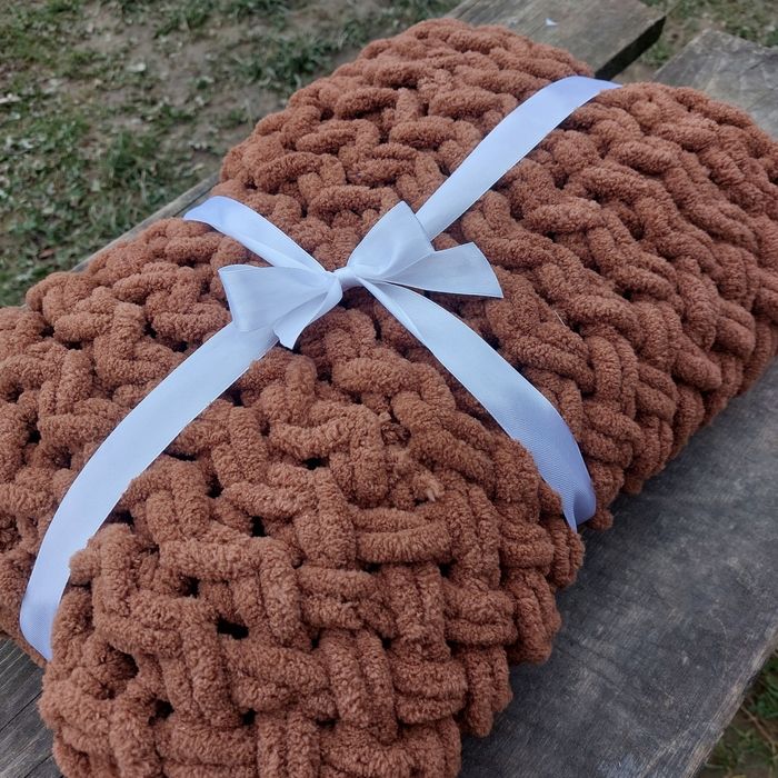 Плюшевий плед ручної роботи