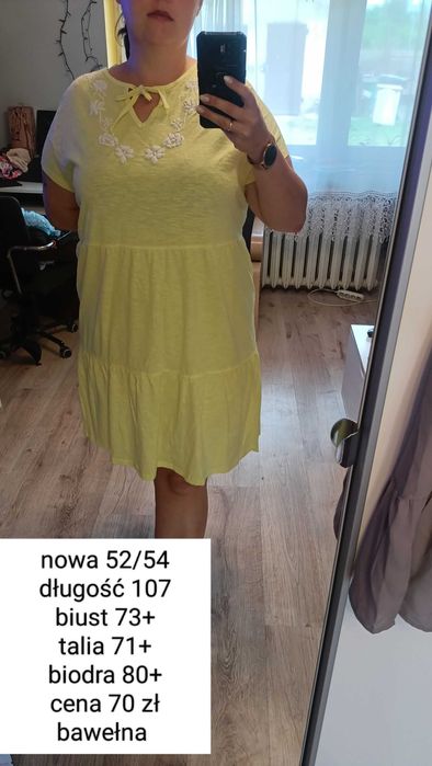 bawełniana sukienka 44/46 i 48/50