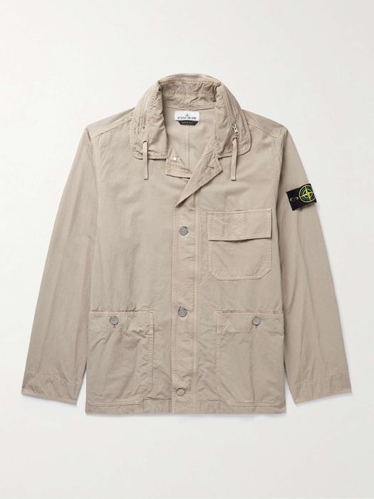 Stone island canvas hooded Jacket