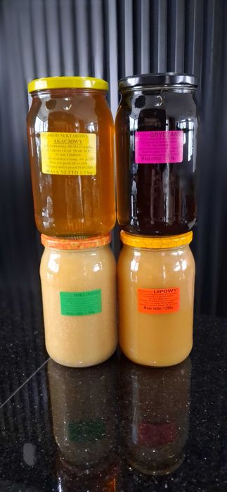 Miód gryczany czarny mocny 1.2 kg słoik wysyłka