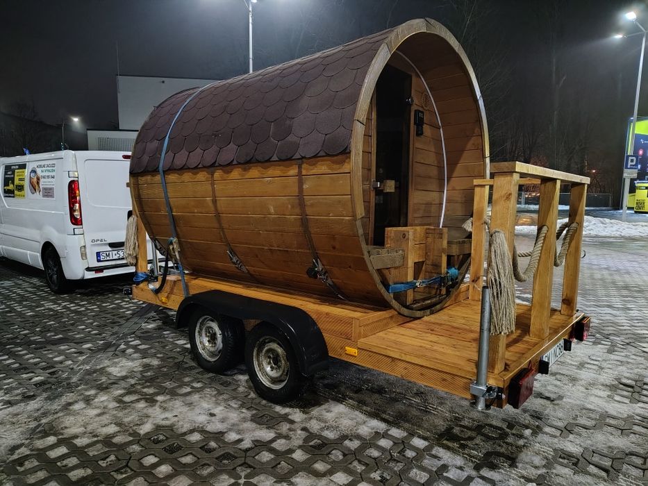 Mobilna sauna na prąd wynajem impreza kawalerski panieński