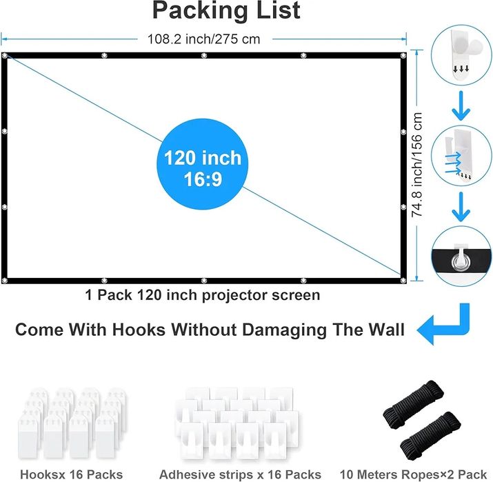 Ekran, materiał  projekcyjny do wyświetlenia filmów