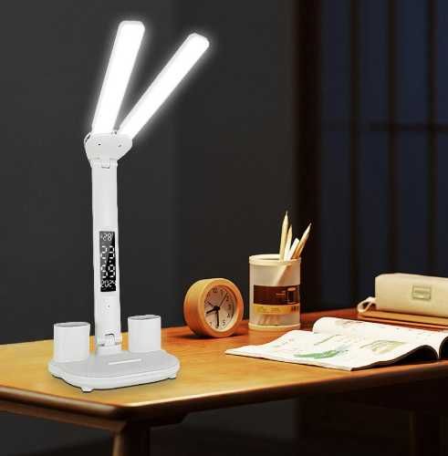 ГАРНА Лампа Настольна світодіодна Акумуляторна з дисплеєм до школи