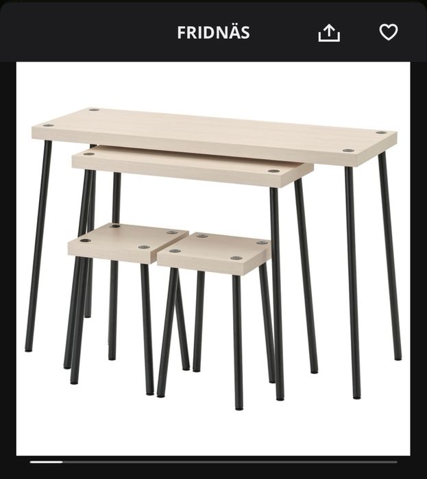 Nowy stolik ikea fridnäs