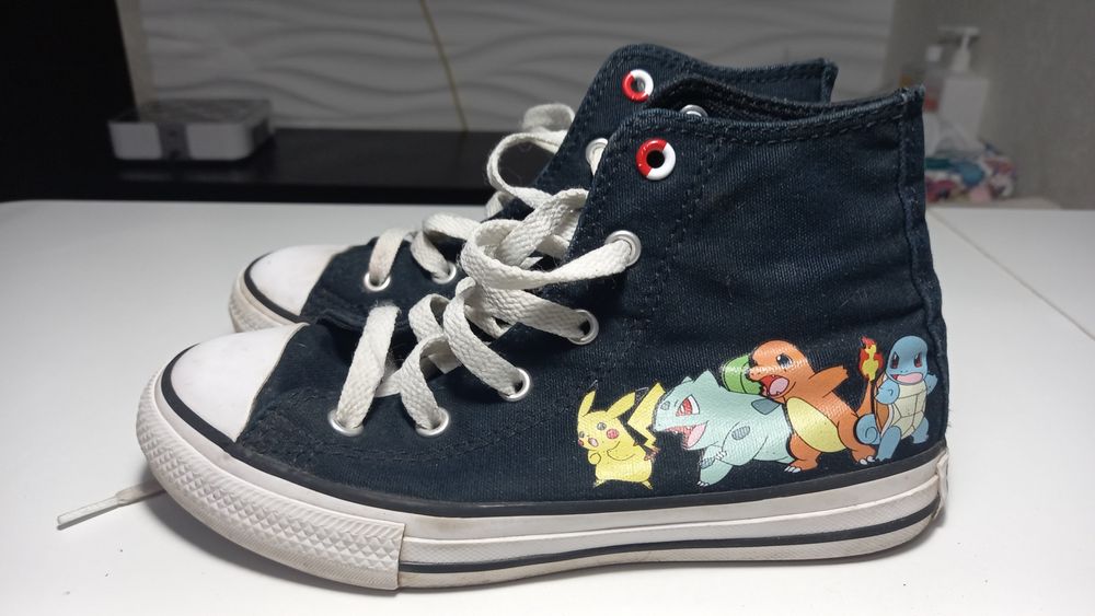 Кеди  converse оригінал, для дівчинки, розмір 33, з покемонами