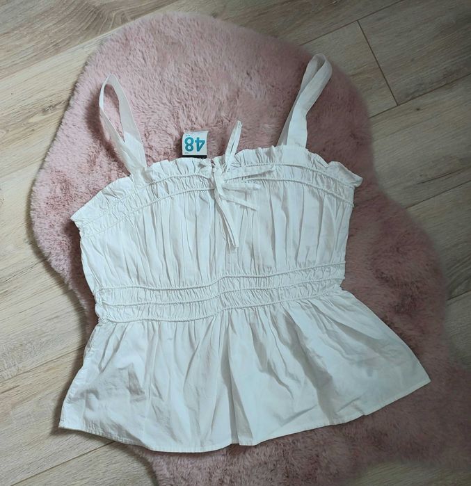 Nowa bawelniana gorsetowa bluzka na szelkach 4XL