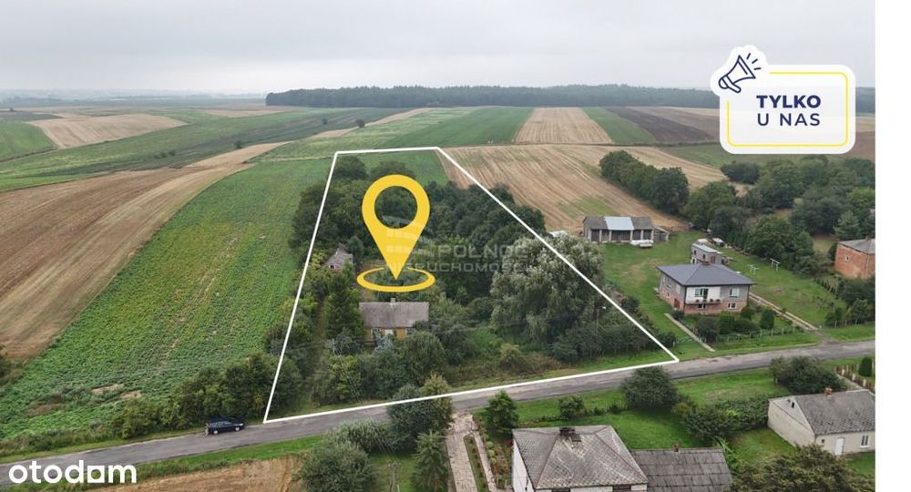 Gospodarstwo rolne  - dom, pole i sad 0,88 ha