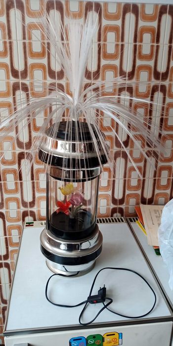 Candeeiro de fibra óptica vintage anos 80 90