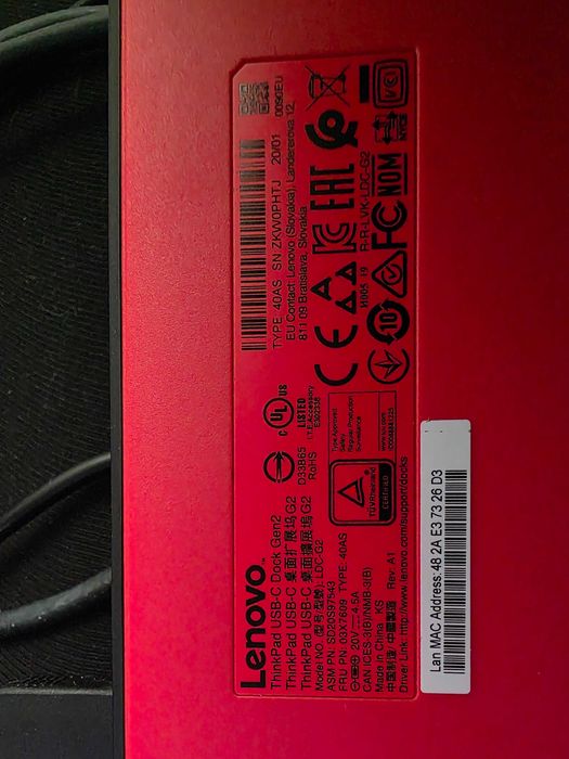 Stacja dokująca Lenovo 40AS (90W)
