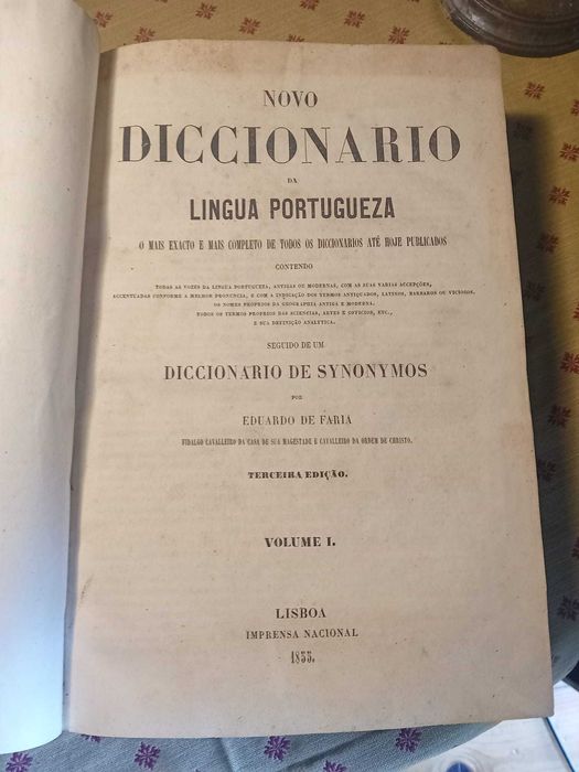 Novo Diccionário da Língua Portugueza 1855, 3ª edição