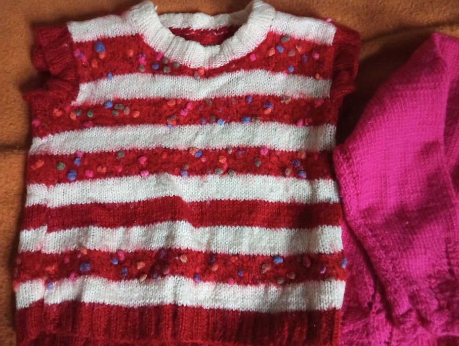 Дитяча кофта, светр в'язаний, жилетка 2 шт. на 2-3 роки
