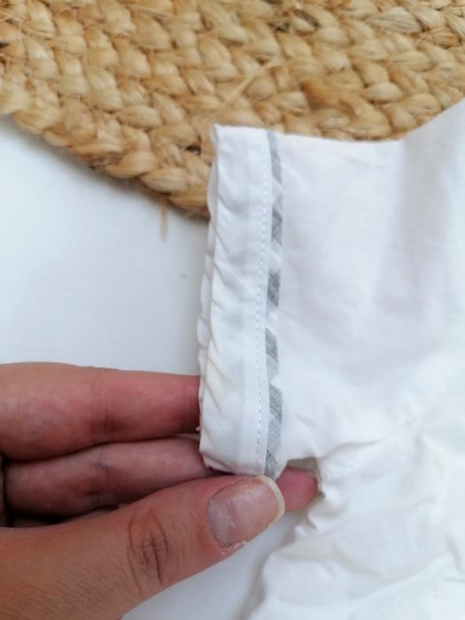 Camisa Branca de Manga Curta de Bebé