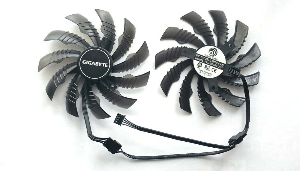 Кулери 87 мм Gigabyte T129215SU GTX 1050/1060/1070  RX470/480/570/580 вентилятори