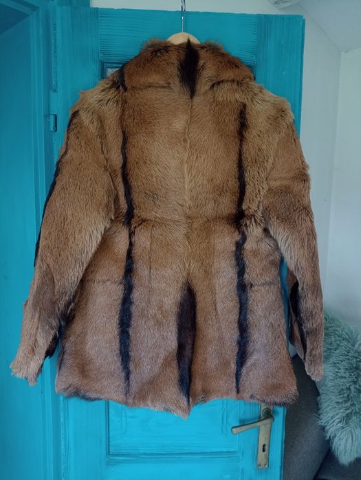 Futro naturalne vintage z kozy