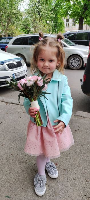 Куртка из экокожи для девочки