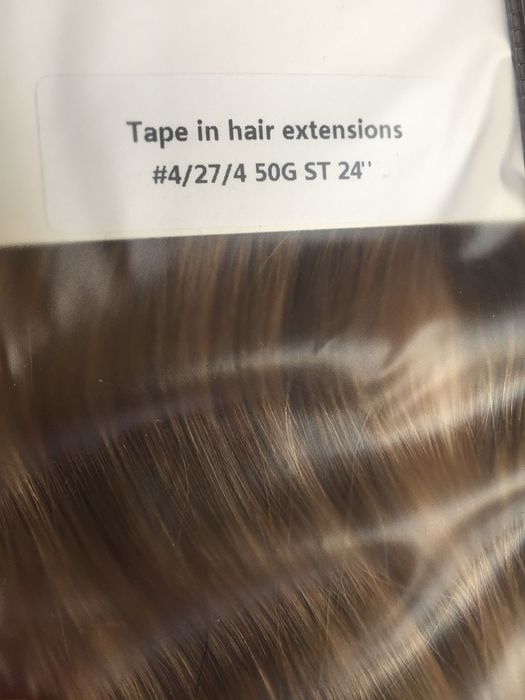 Волосся для нарощення натуральне на стрічках virgin remy 50g, 60cm