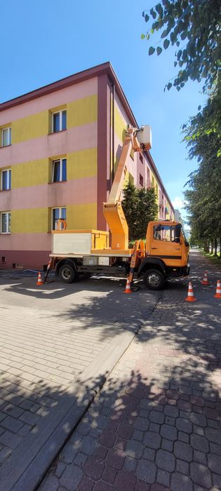 Podnośnik koszowy,Mycie Dachów, zwyżka 16 metrów Usługi /Wynajem