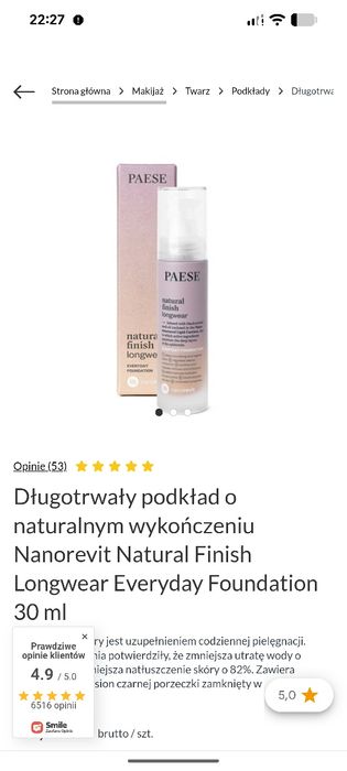 Paese nowy podkład do twarzy