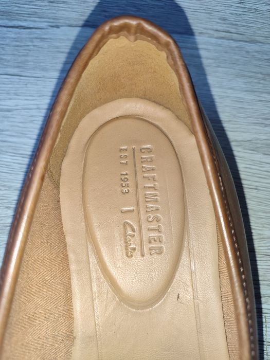 Clarks 44р туфли мужские Новые лоферы кожаные Индия